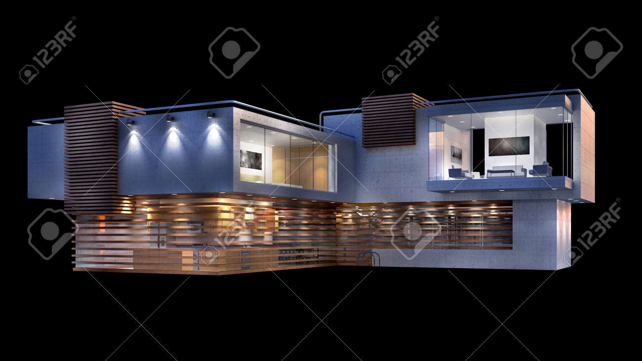 3d Illustration Of A Modern Luxury House In A Contemporary