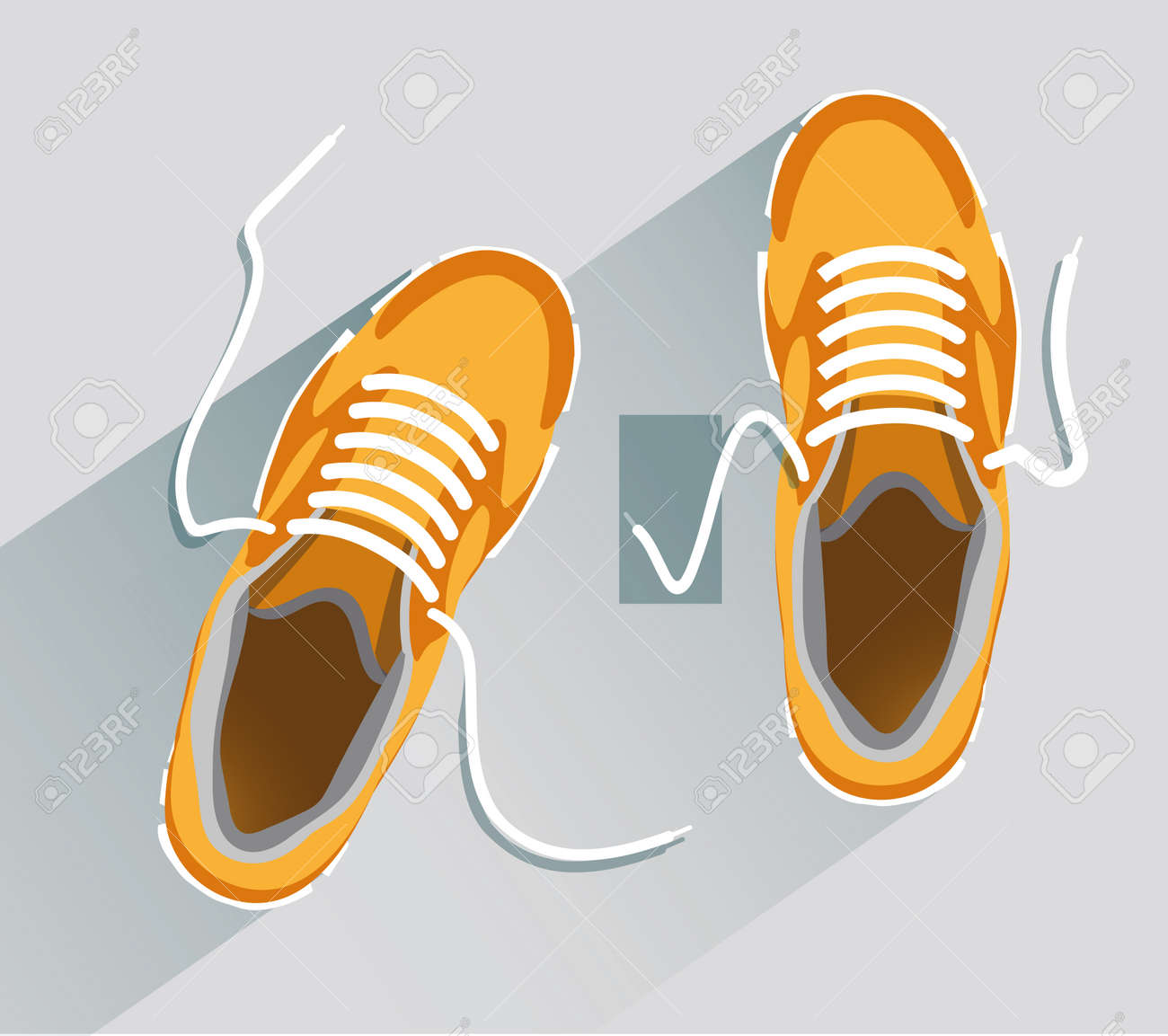 shoes top view vector