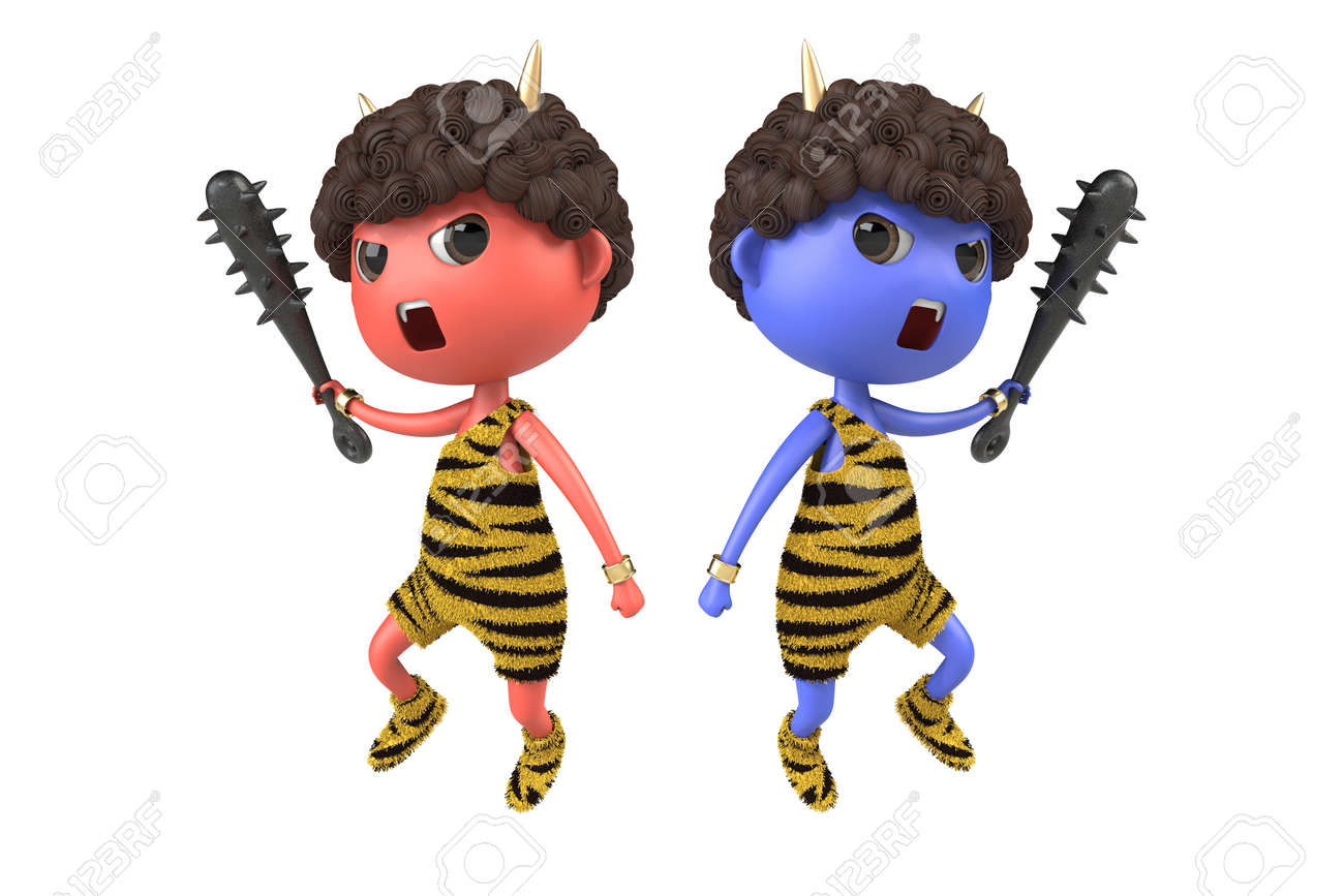 赤鬼と青鬼 の写真素材 画像素材 Image