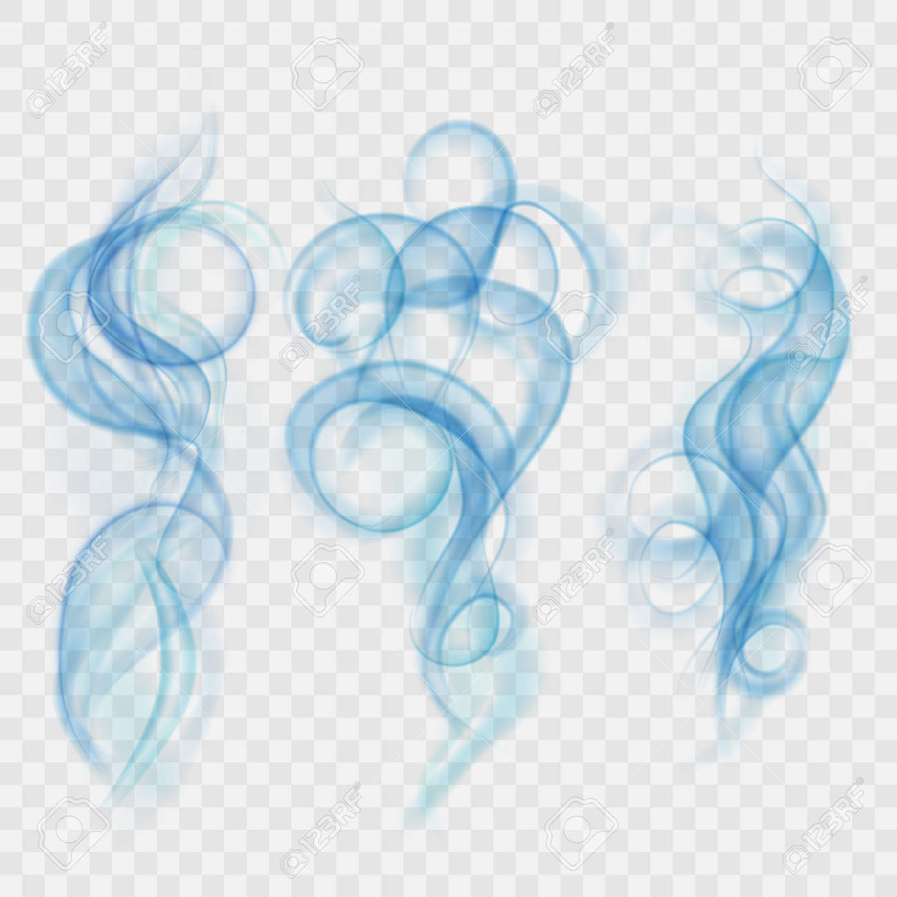 Set Of Translucent Light Blue Smoke. Transparency Only In Vector File  Royalty Free SVG, Cliparts, Vectors, and Stock Illustration. Image 58740890., image size:1300x1300