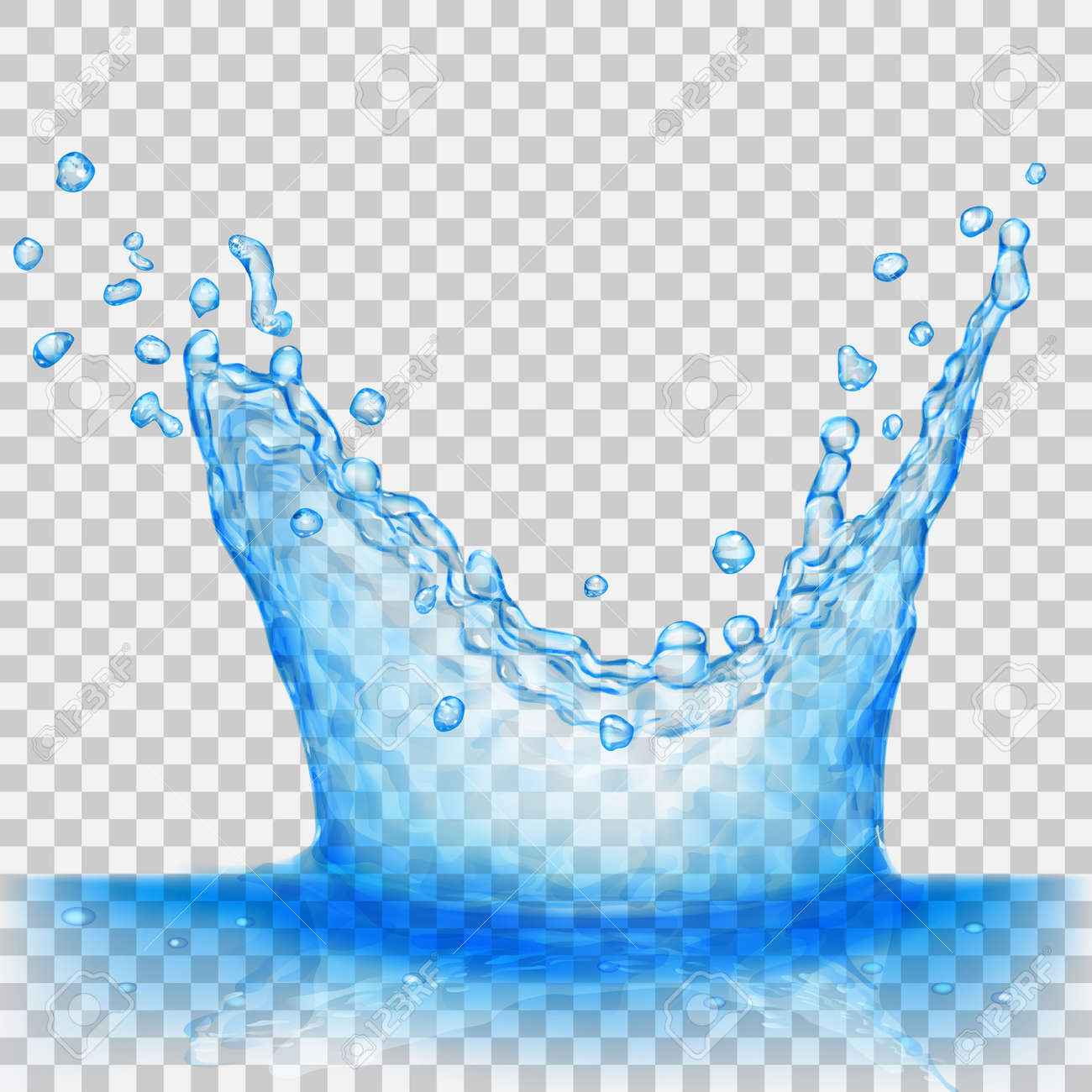 Transparent Water Splash In Light Blue Colors Isolated On Transparent Royalty Free Cliparts Vectors And Stock Illustration Image