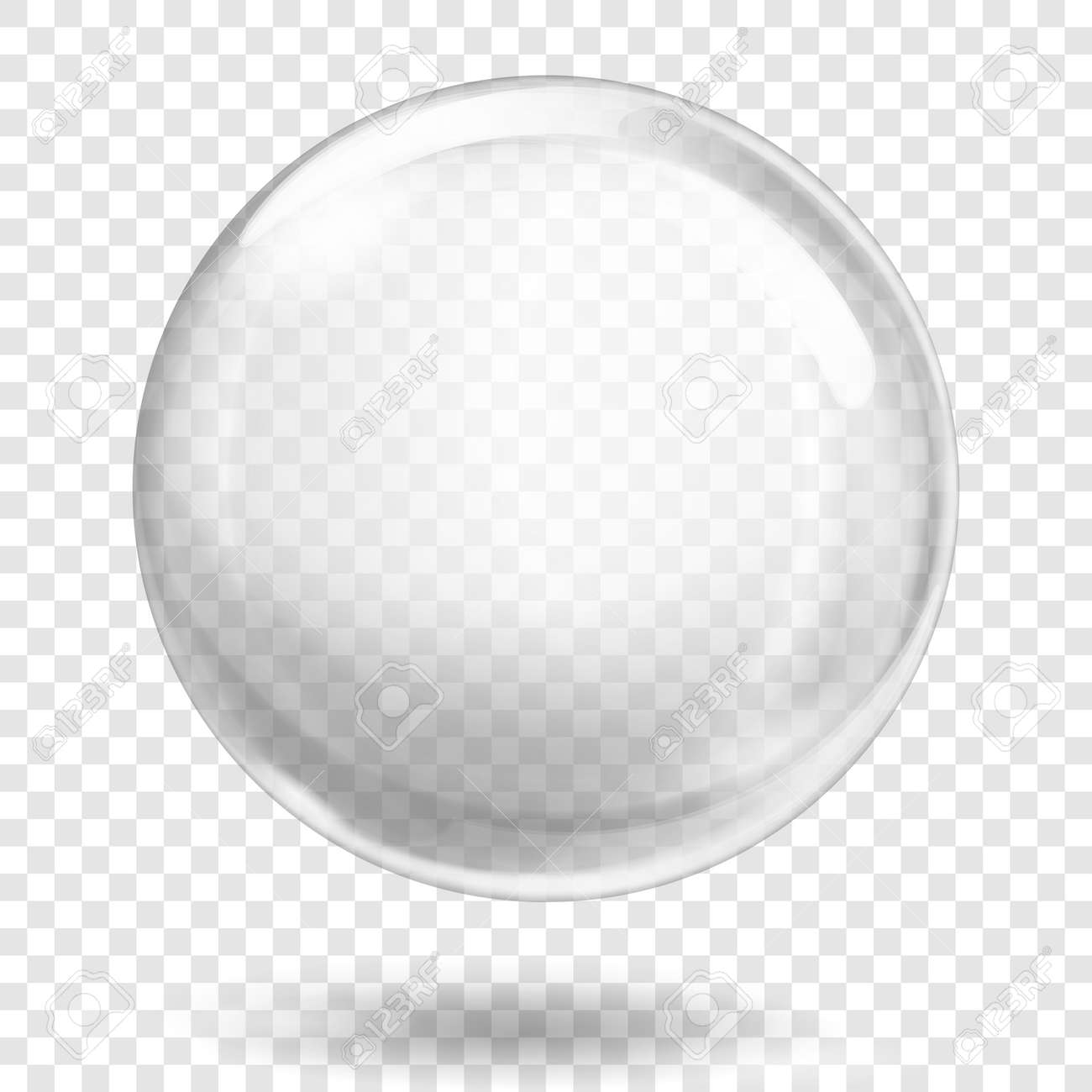 Big Translucent White Sphere With Glares And Shadow On Transparent Background Transparency Only In Vector Format Royalty Free Cliparts Vectors And Stock Illustration Image