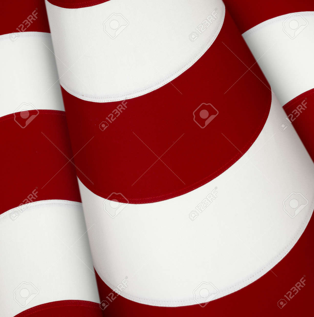 Extreme Close Up Of Red And White Stripes From An American Flag