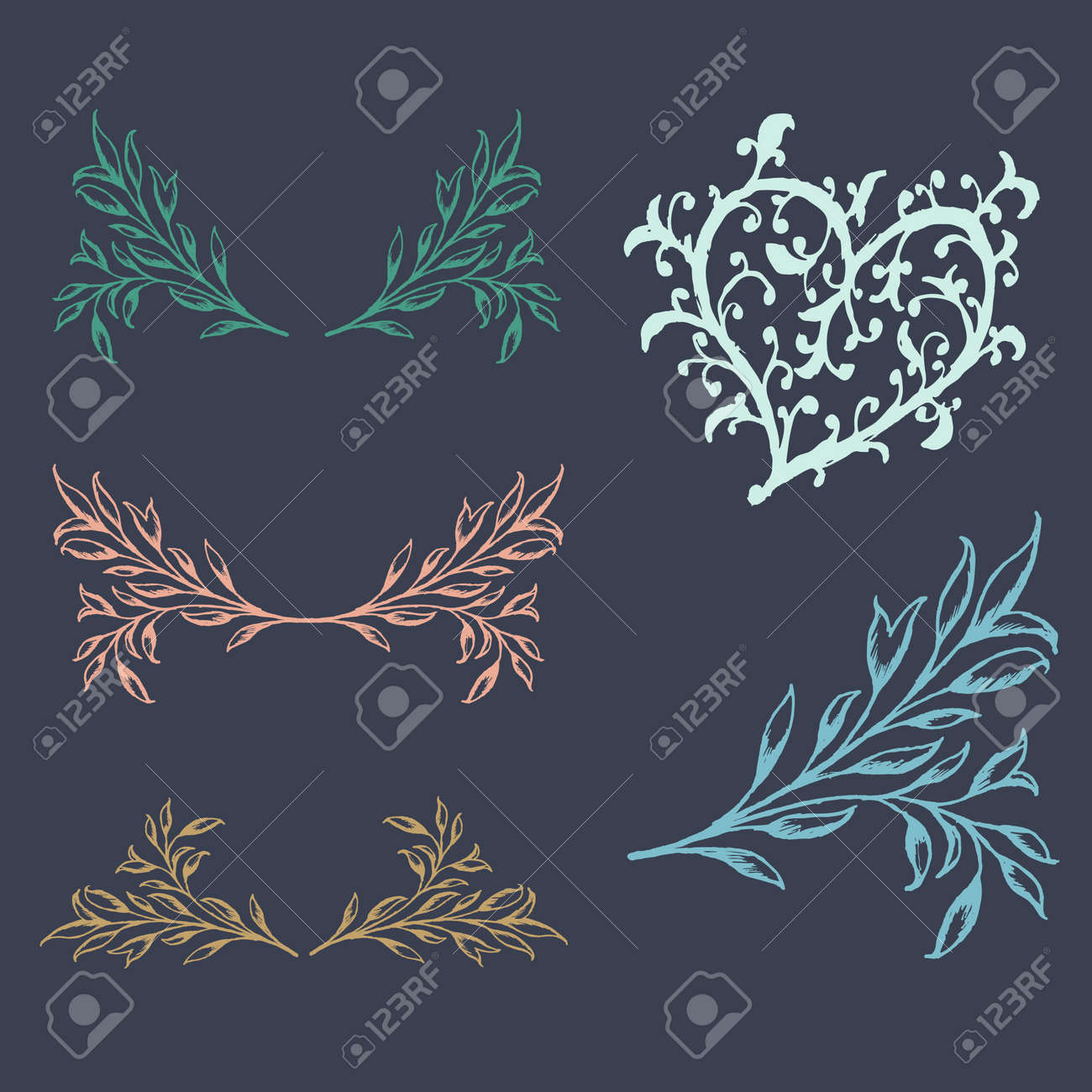 Vintage Set Of Hand Drawn Tree Branches With Leaves And Flowers Royalty Free Cliparts Vectors And Stock Illustration Image Vintage Set Of Hand Drawn Tree Branches With Leaves And Flowers Royalty Free Cliparts Vectors And Stock Illustration Image