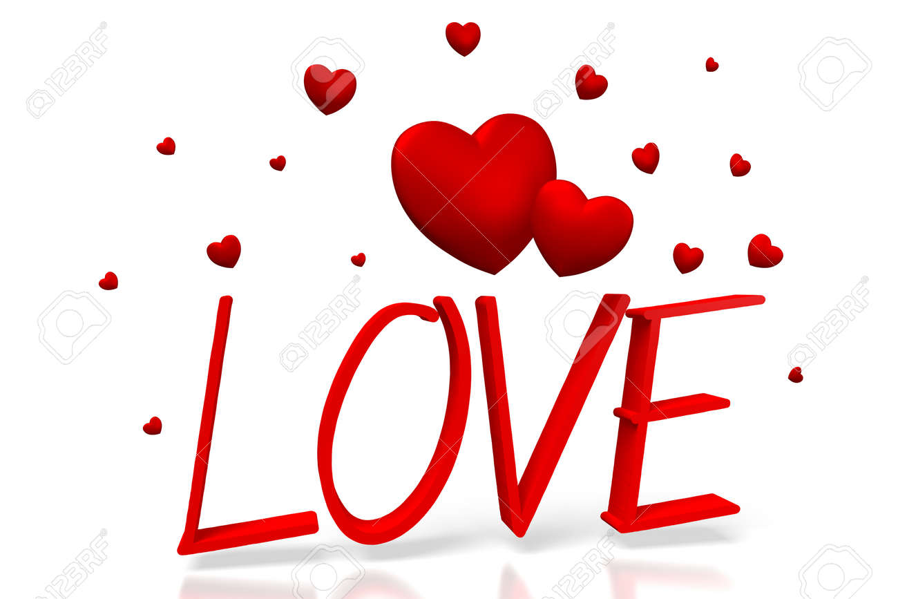 3d love hearts card stock photo picture and royalty free image