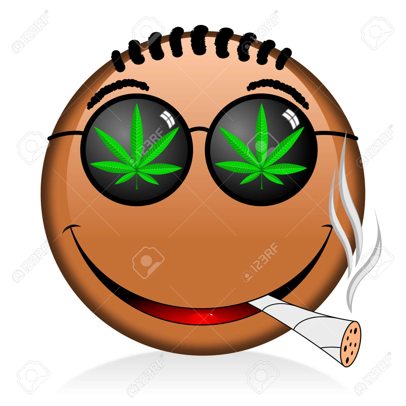 Emoji - Smoking Weed Stock Photo, Picture And Royalty Free Image. Image  83031516.
