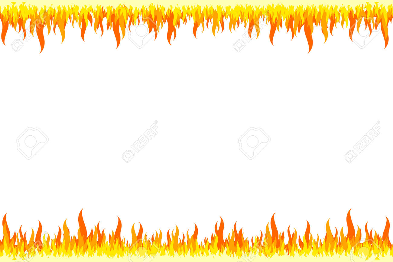 Fire Frame - White Background Stock Photo, Picture and Royalty Free Image.  Image 91608281., image size:1300x867