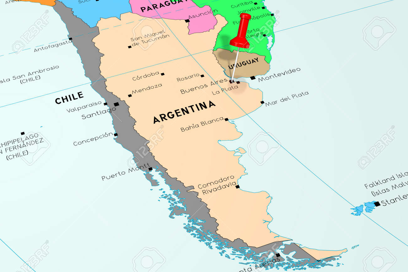Buenos Aires In Map Argentina, Buenos Aires - Capital City, Pinned On Political Map Stock  Photo, Picture And Royalty Free Image. Image 126945978.