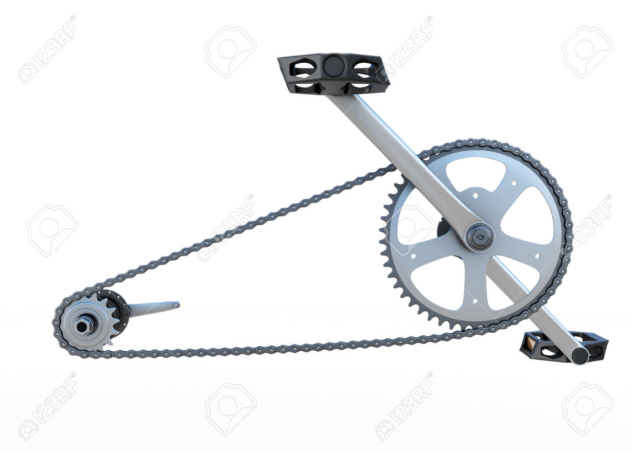 bike with pedals in front