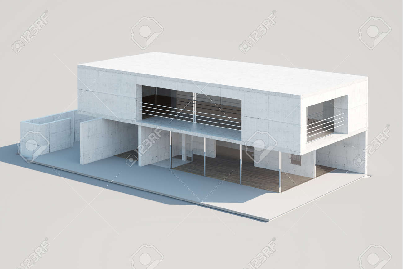 Top View Of An Architectural Mock Up Of A Modern Residential Stock Photo Picture And Royalty Free Image Image 20038683