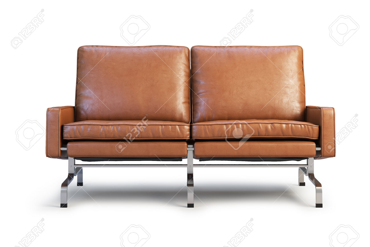 brown leather sofa with chrome base modern sofa sofa for office