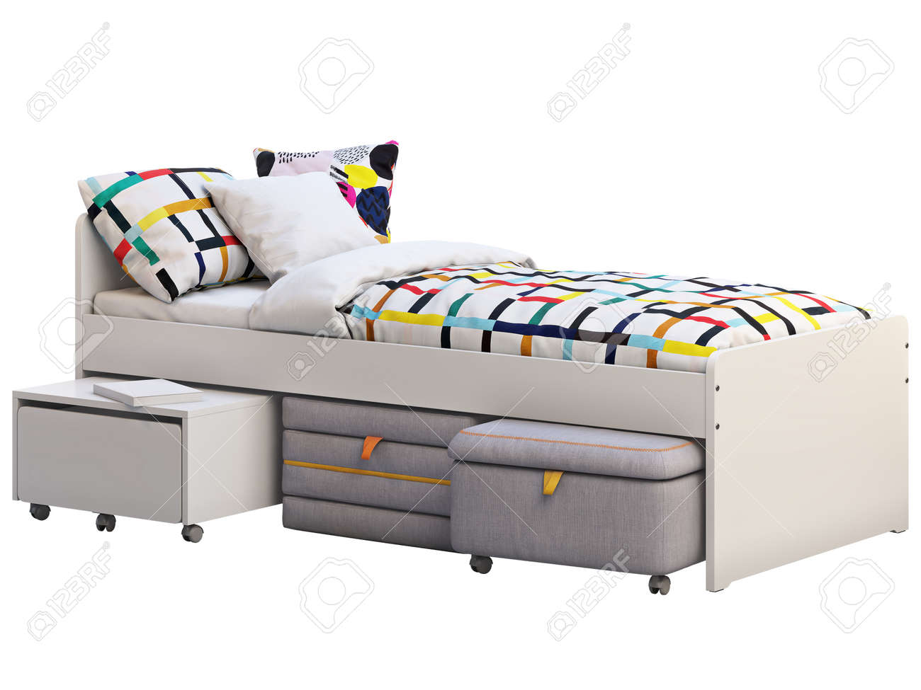 childrens single bed with storage