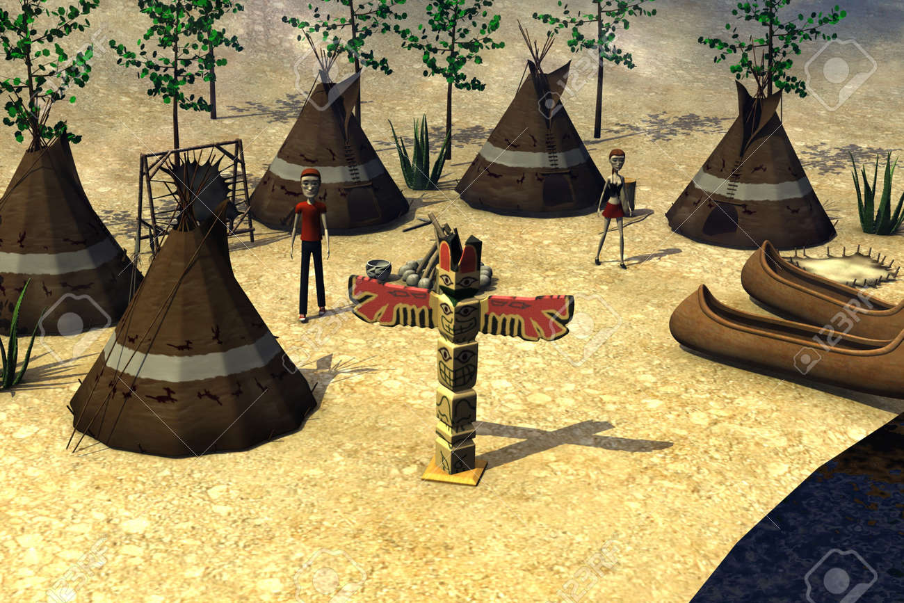 Rendu 3d De Personnage De Dessin Anime Dans Le Village Indien Banque D Images Et Photos Libres De Droits Image