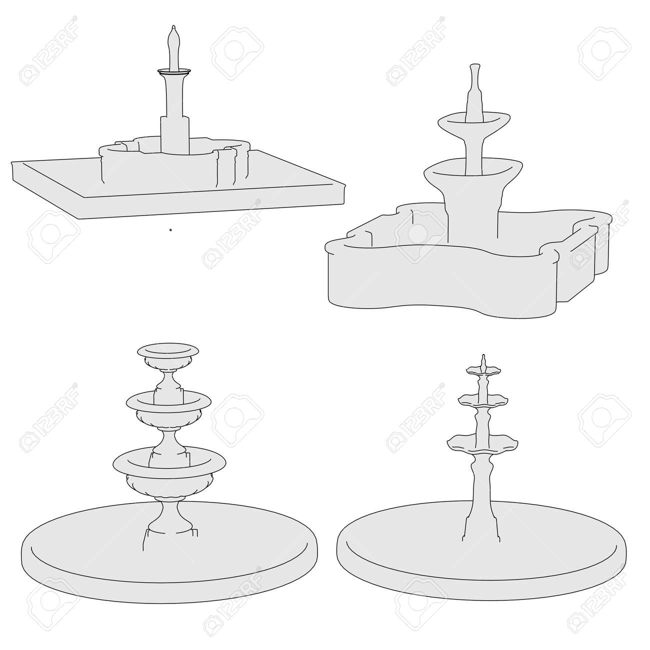 クラシックな噴水の漫画イラスト の写真素材 画像素材 Image クラシックな噴水の漫画イラスト の写真素材 画像素材 Image