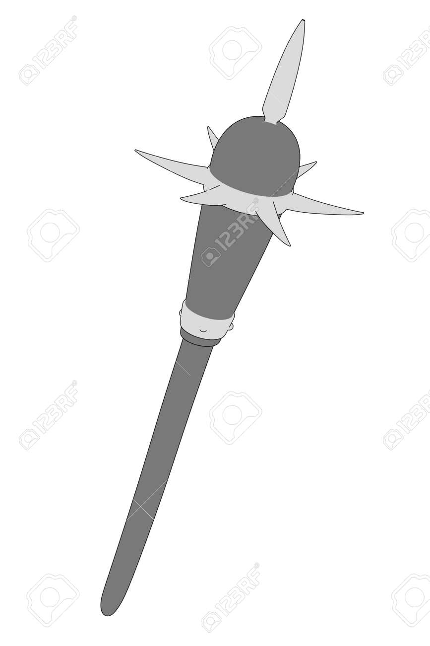 剣武器 メイスの漫画画像 の写真素材 画像素材 Image