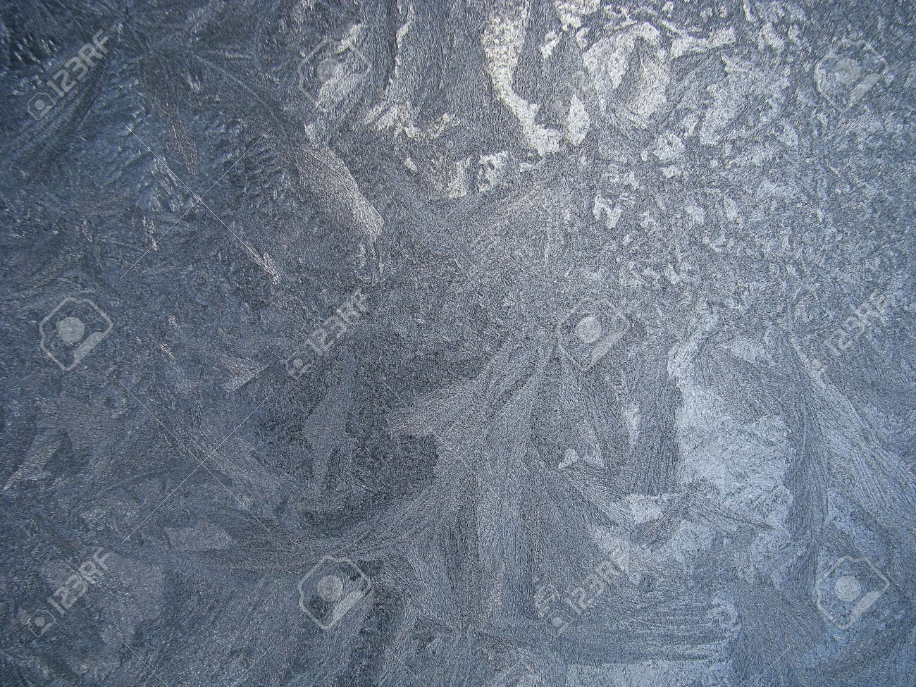 すりガラスの窓ガラス背景に氷のパターン の写真素材 画像素材 Image