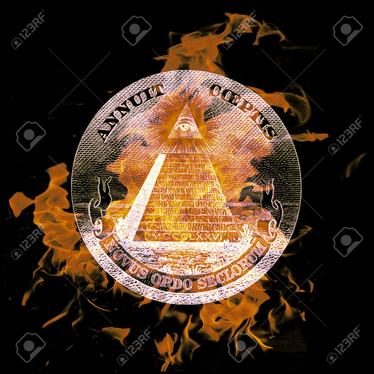 digital composition of a burning symbol - 8118181 digital composition of a burning symbol - 8118181
