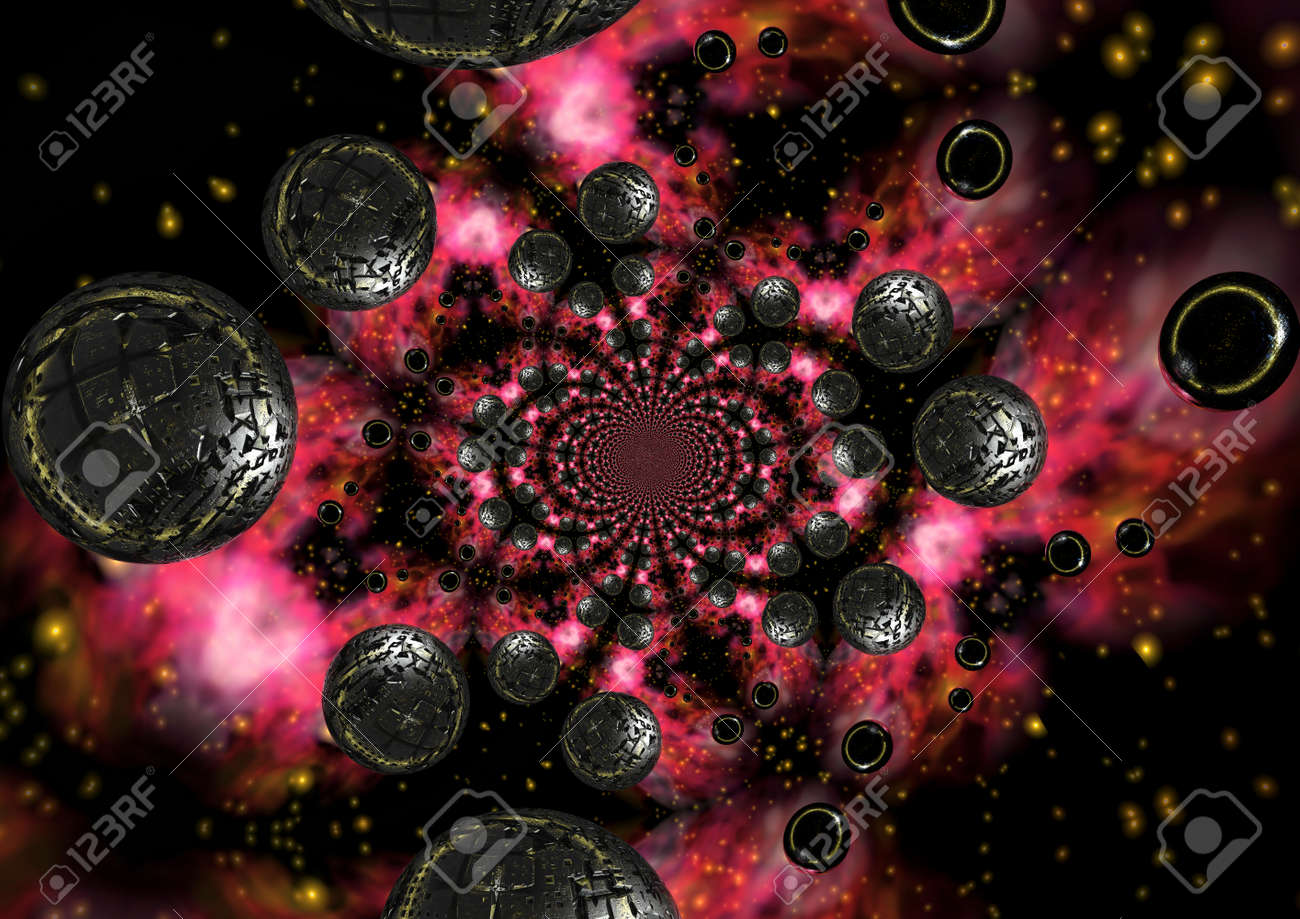 空想科学小説のシーンのデジタル可視化 の写真素材 画像素材 Image