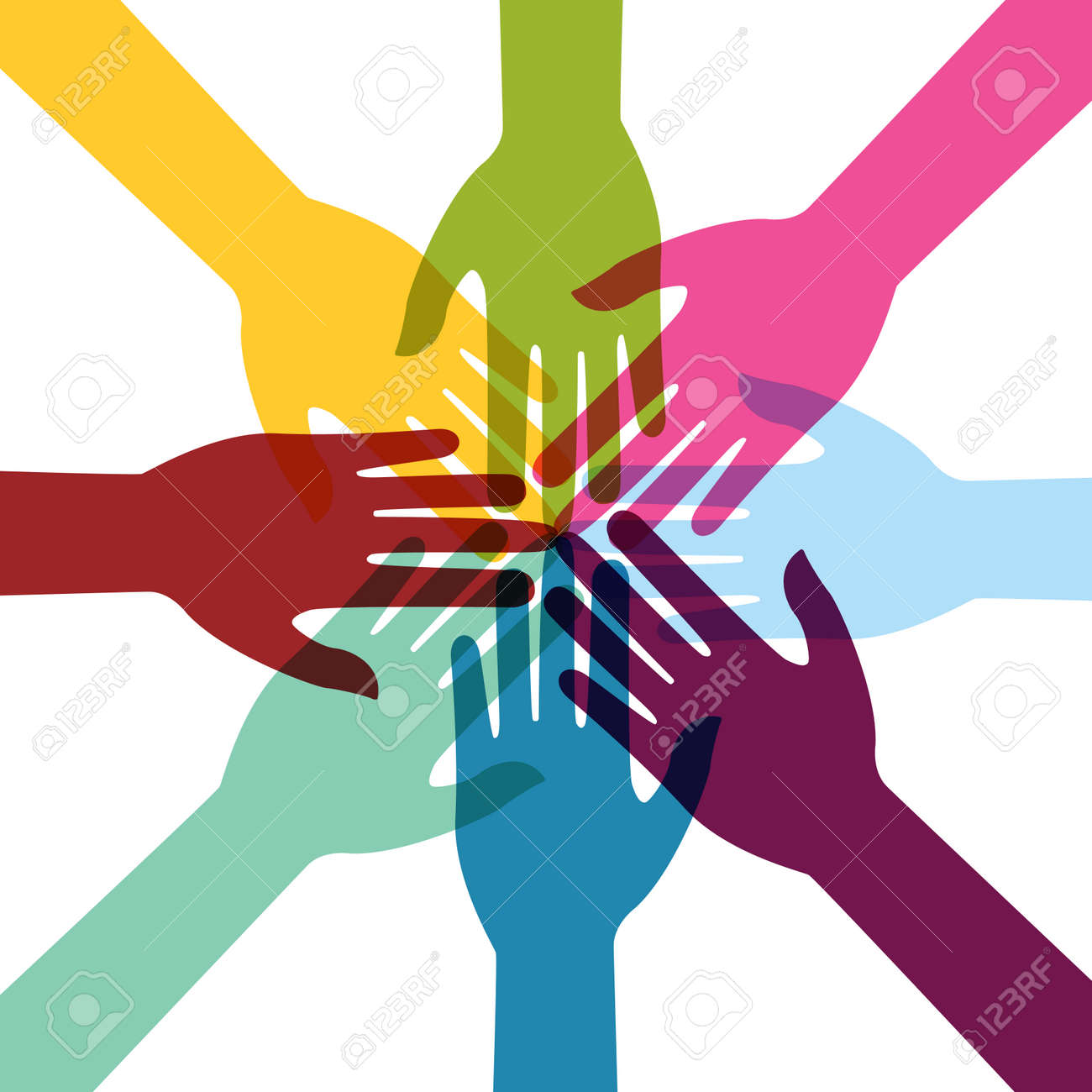 Hand Colorful Creative Connection with Teamwork - 149189266 Hand Colorful Creative Connection with Teamwork - 149189266