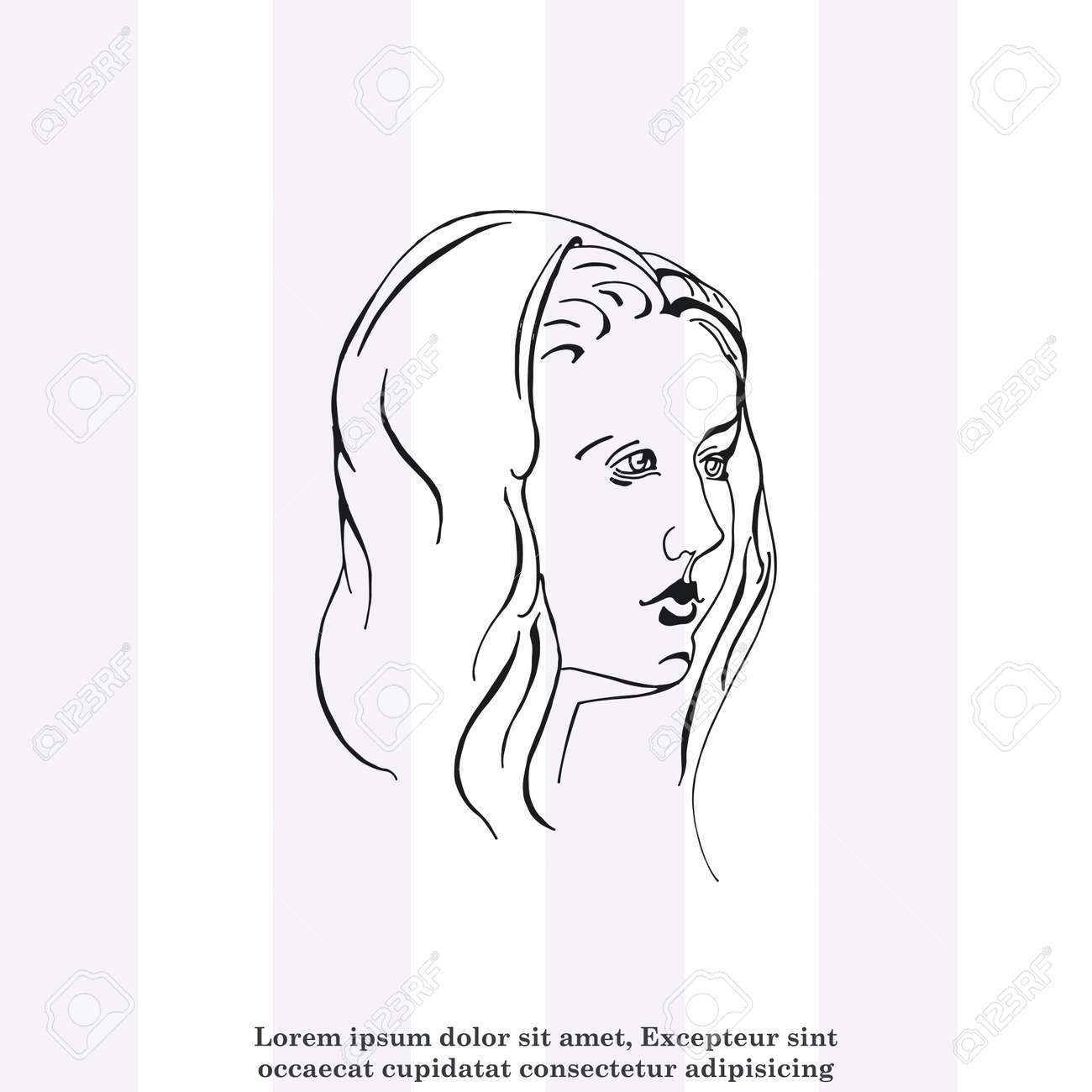 美しい女性 女性のシルエット おしゃれな グラマー ベクトル図のイラスト素材 ベクタ Image