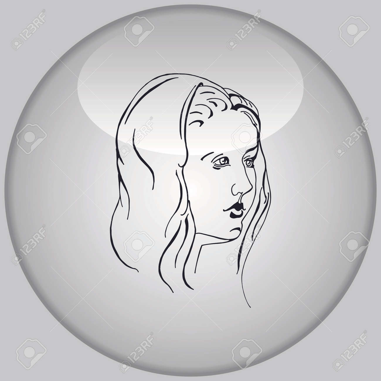 美しい女性 女性のシルエット おしゃれな グラマー ベクトル図のイラスト素材 ベクタ Image