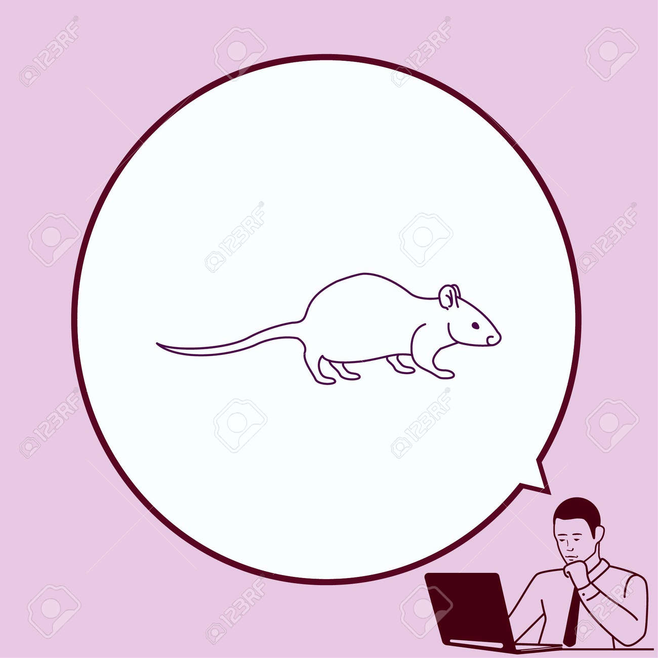 マウス ラット 齧歯動物の害虫のアイコン のイラスト素材 ベクタ Image