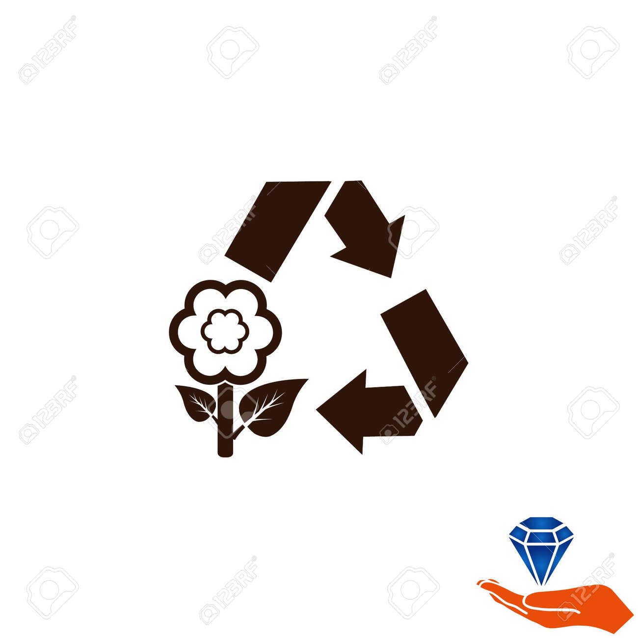 ゴミ リサイクル 汚染 リサイクル エコのアイコンを投げ エコロジー問題の概念 フラットのベクター イラストです のイラスト素材 ベクタ Image