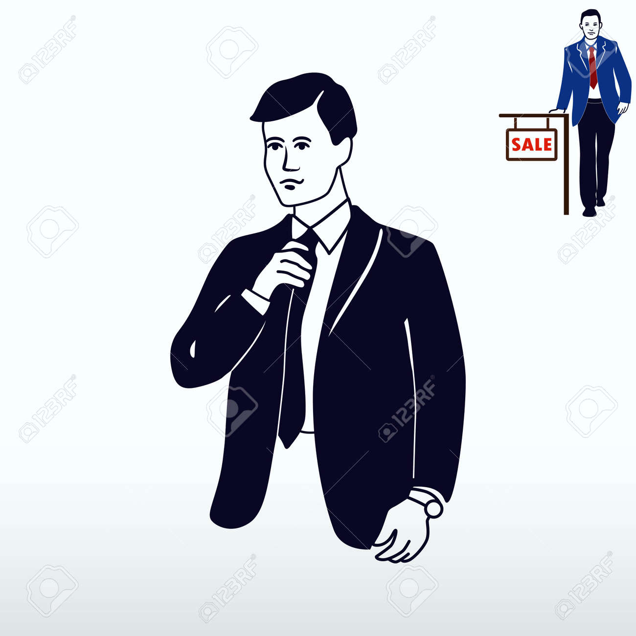 リーダー ビジネスマンのイラストです 厳格な上司 ディレクター 男は 彼のネクタイをまっすぐ のイラスト素材 ベクタ Image リーダー ビジネスマンのイラストです 厳格な上司 ディレクター 男は 彼のネクタイをまっすぐ のイラスト素材 ベクタ Image