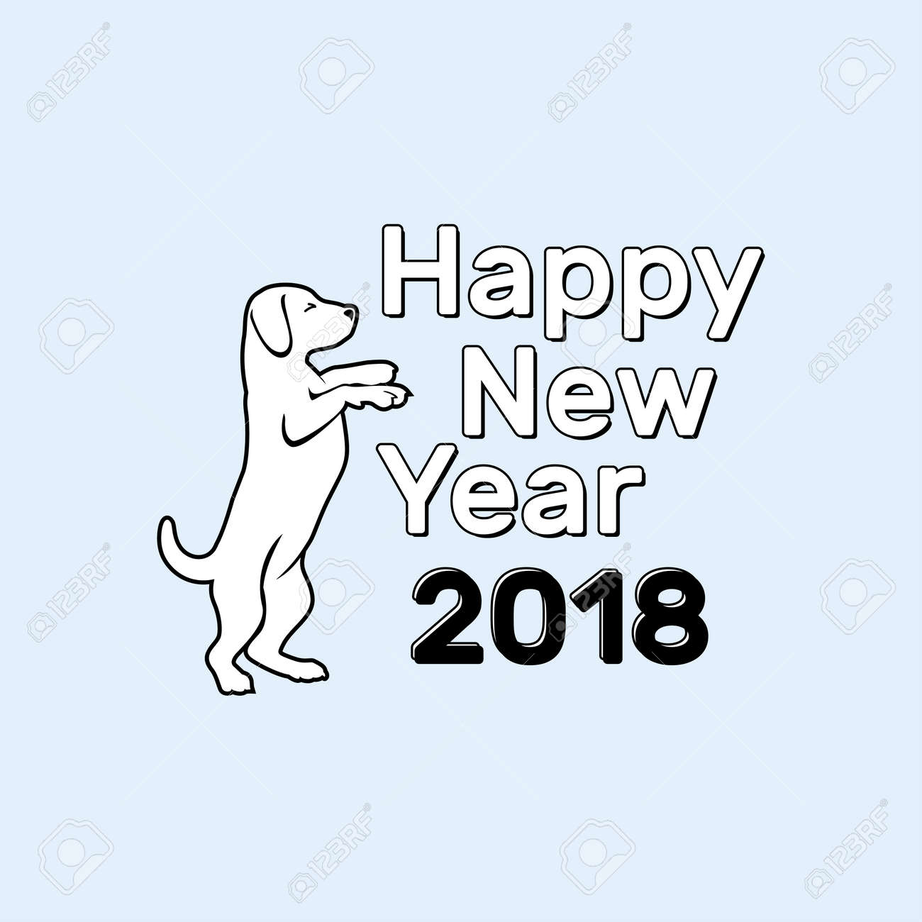 中国の旧正月 18 お祝いベクトル カード デザインかわいい犬 18 年の干支シンボル 中国のカレンダーのベクター イラストです 新しい年のデザインのベクトル要素です のイラスト素材 ベクタ Image