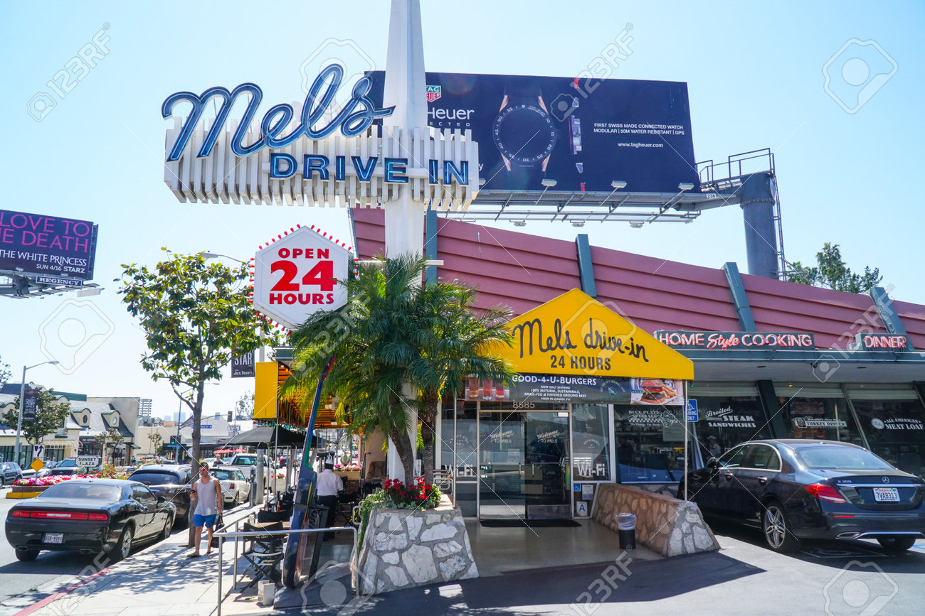 Famous Mels Diner At Sunset Blvd In Los Angeles Los Angeles Stock Photo Picture And Royalty Free Image Image