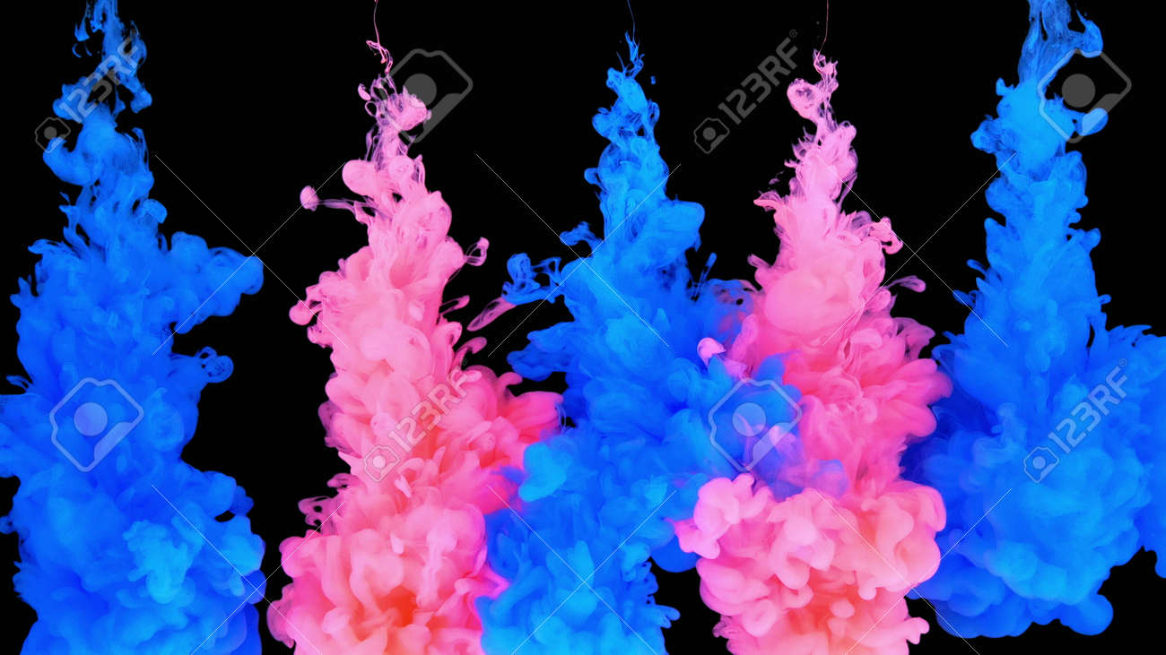4k Multicolored composition of ink jets. jets of ink from red and blue colors are mixed in the center of the composition. Colorful abstract combination of acrylic rainbow painted black background. Ink in water, slow motion. - 140895293 4k Multicolored composition of ink jets. jets of ink from red and blue colors are mixed in the center of the composition. Colorful abstract combination of acrylic rainbow painted black background. Ink in water, slow motion. - 140895293