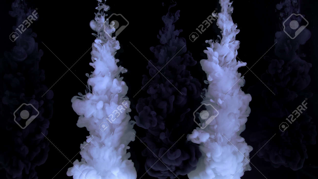 4k Monochrome composition of ink jets. trickles of black and white ink mixed in the center of the composition. Colorful abstract combination of acrylic rainbow painted black background. Ink in water, slow motion. - 140895294 4k Monochrome composition of ink jets. trickles of black and white ink mixed in the center of the composition. Colorful abstract combination of acrylic rainbow painted black background. Ink in water, slow motion. - 140895294