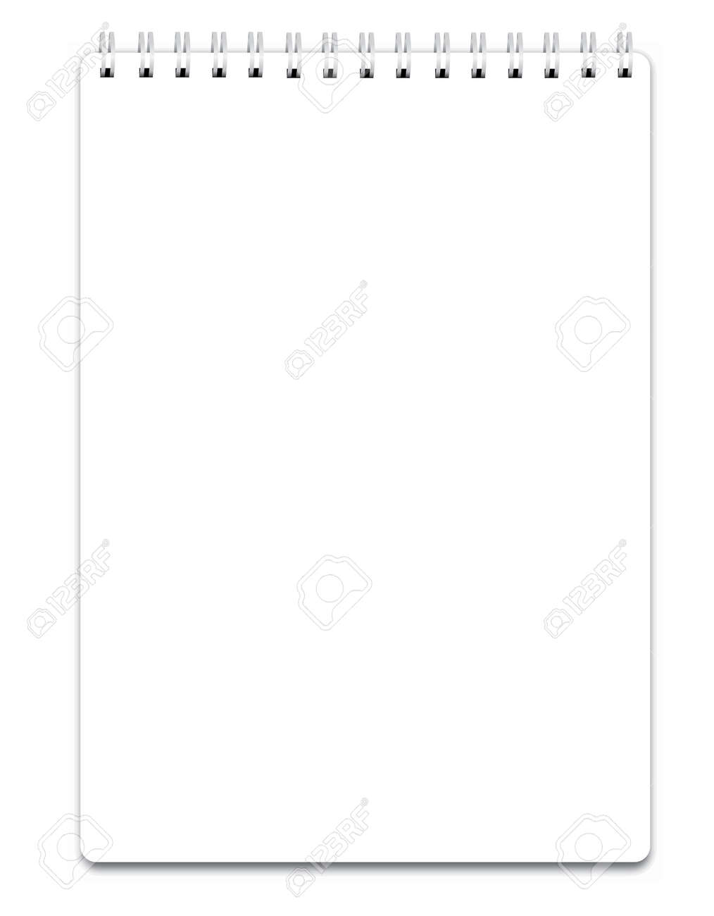 Blank realistic spiral notepad notebook isolated on white vector - 36912616 Blank realistic spiral notepad notebook isolated on white vector - 36912616