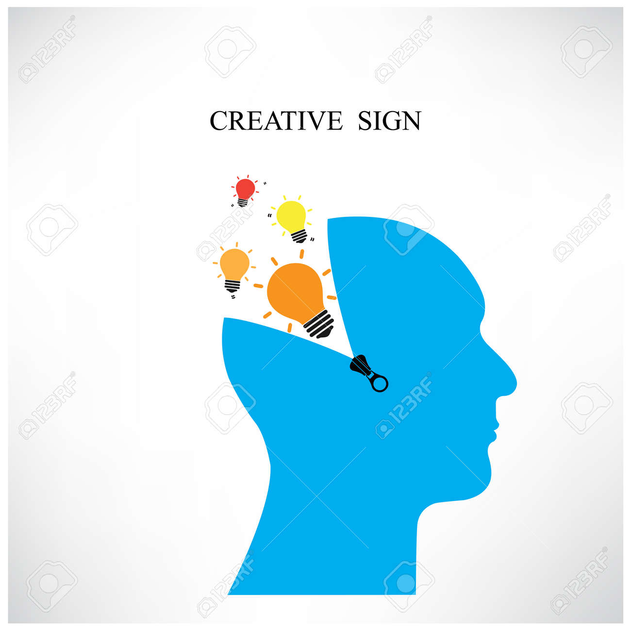 創造的なシルエット頭背景 ポスター フライヤー カバー パンフレット ビジネス Idea Vector イラスト デザインのイラスト素材 ベクタ Image