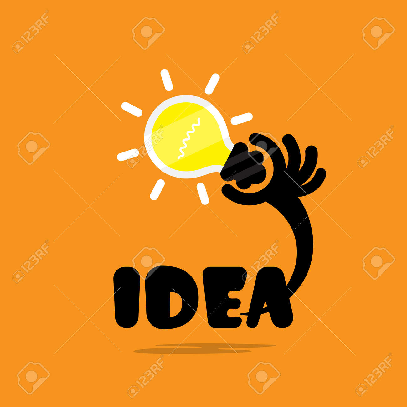 creative bulb light idea flat design concept of ideas inspiration