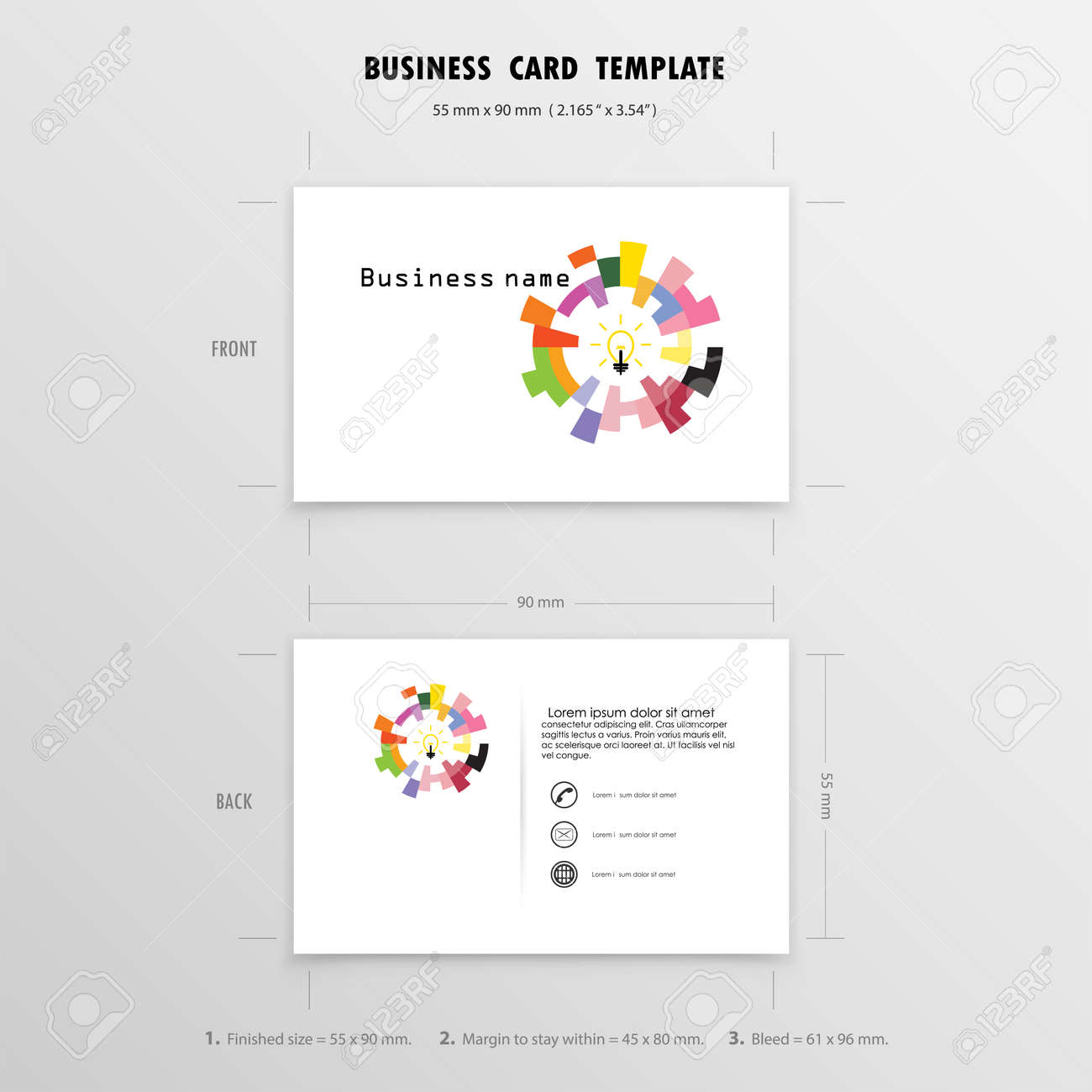 abstract creative business cards design template name cards symbol size 55 mm x 90 - Business Card Template Size abstract creative business cards design template name cards symbol size 55 mm x 90 - Business Card Template Size