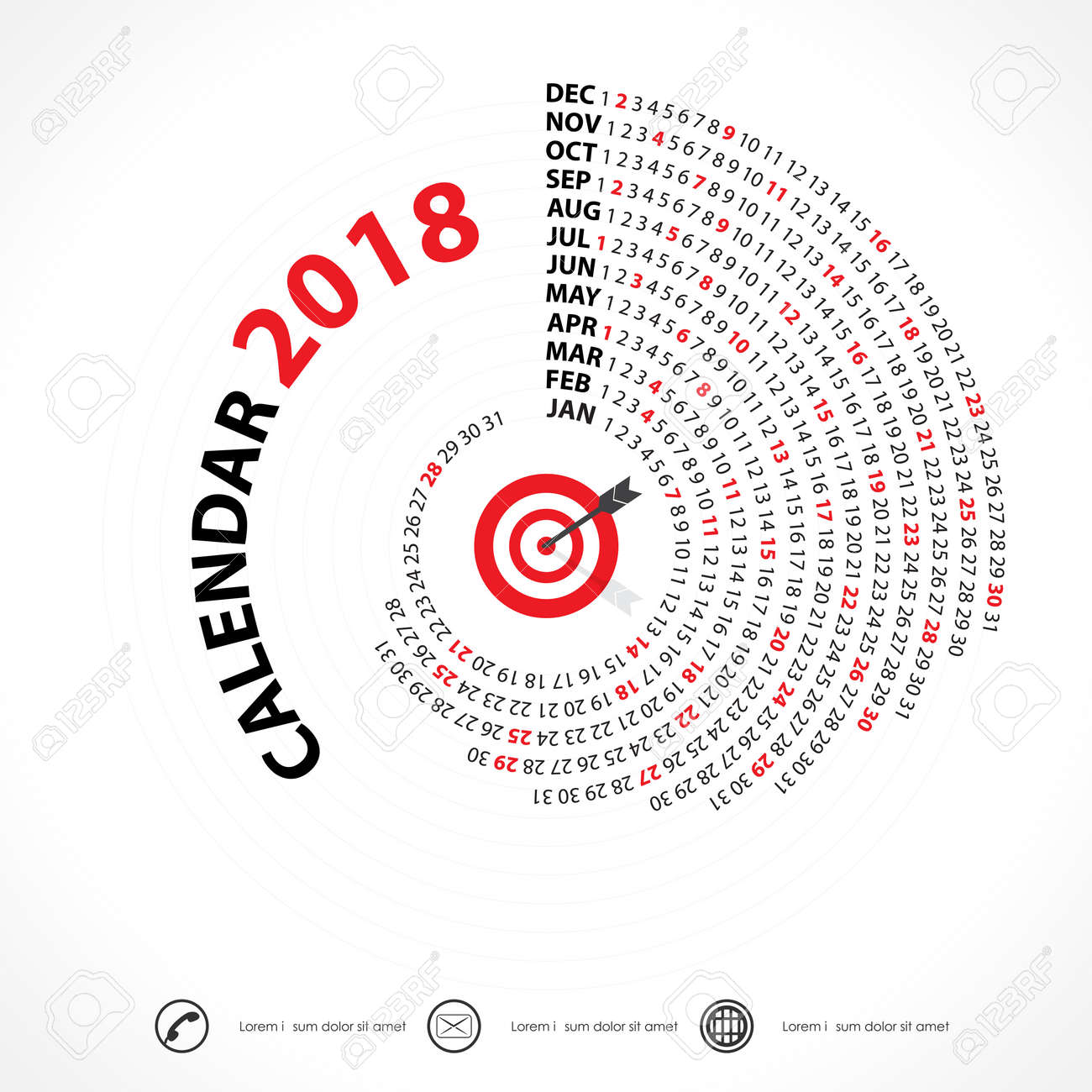 2018 カレンダー template spiral カレンダー カレンダー 2018年セット