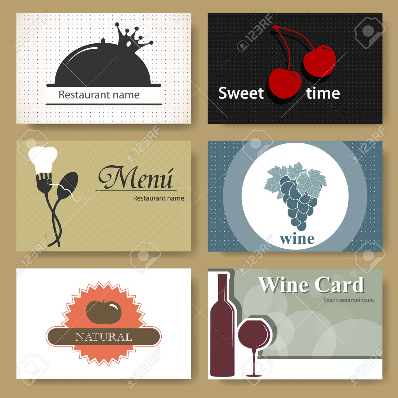 restaurants business cards