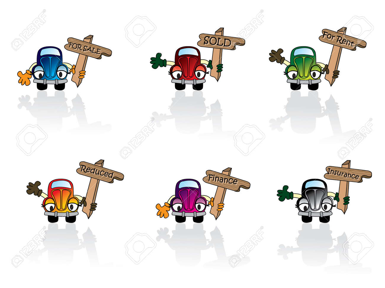 car icons with sales signs royalty free cliparts vectors and stock vehicle for sale signs