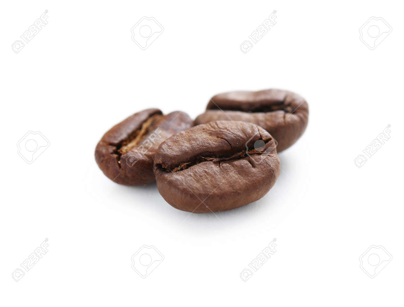 Roasted coffee beans isolated on a white - 58477169 Roasted coffee beans isolated on a white - 58477169