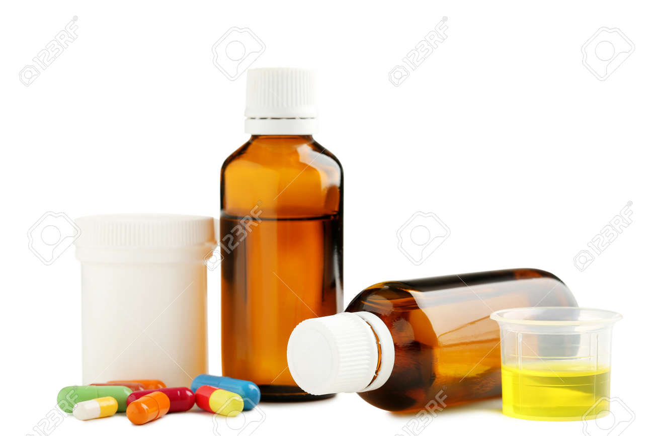 Download Bottles Measuring Plastic Cup With Medical Syrup And Capsules Stock Photo Picture And Royalty Free Image Image 95404520 PSD Mockup Templates