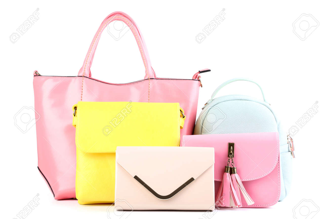 Fashion handbags isolated on white background - 120396334 Fashion handbags isolated on white background - 120396334