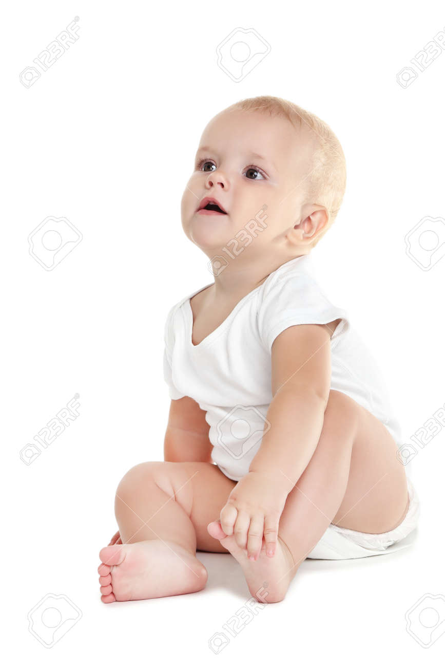 Beautiful little boy in clothing isolated on white background - 138261997 Beautiful little boy in clothing isolated on white background - 138261997