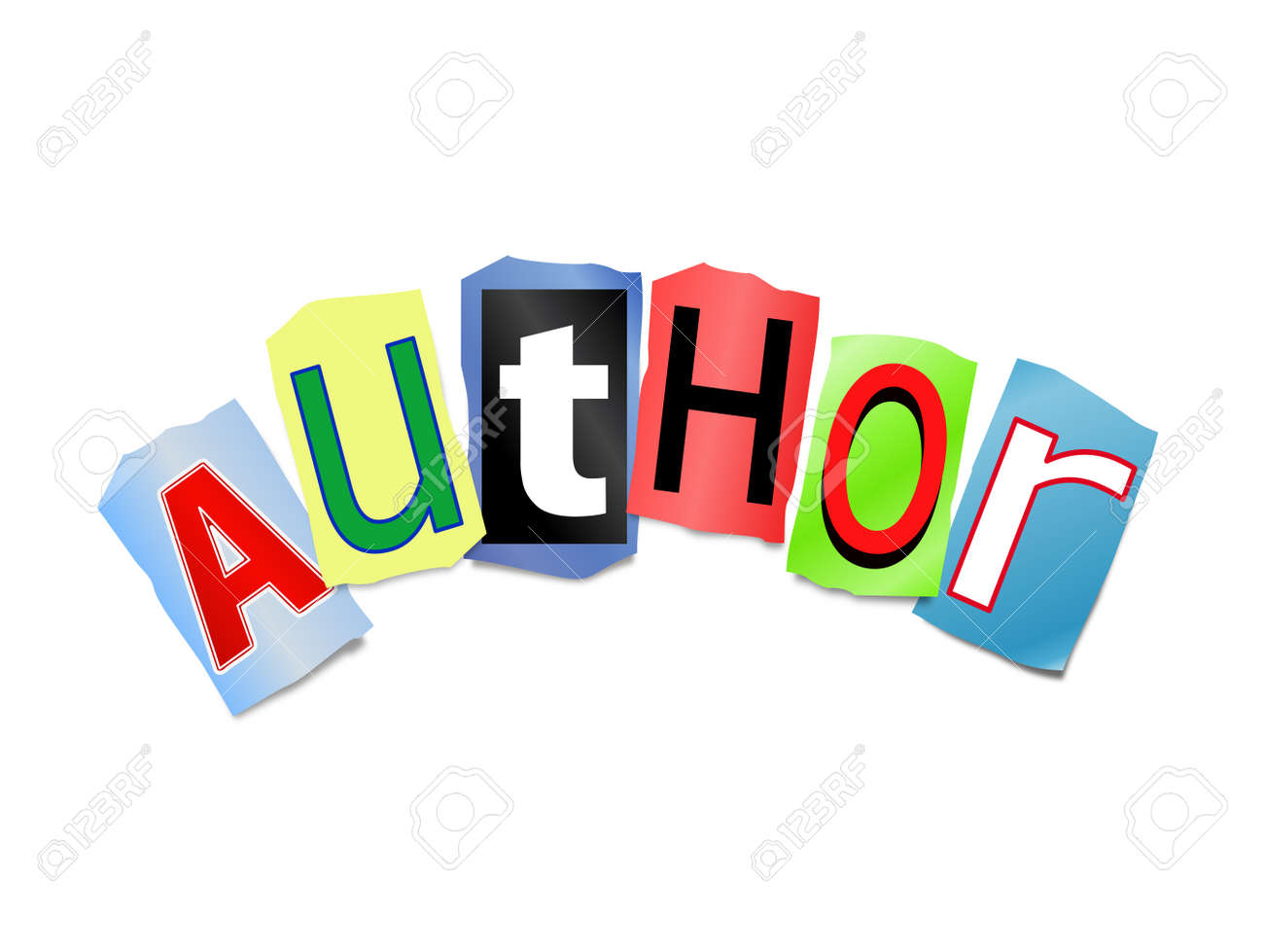 イラスト文字をカットを描いた言葉著者を形成する配置 の写真素材 画像素材 Image 19438515