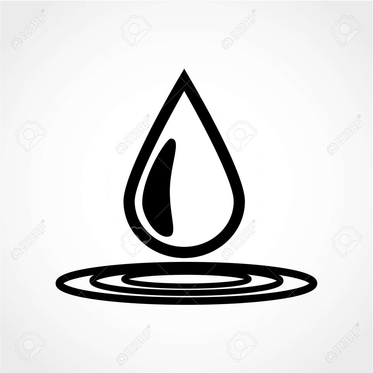 Icone De Goutte D Eau Isole Sur Fond Blanc Clip Art Libres De Droits Vecteurs Et Illustration Image