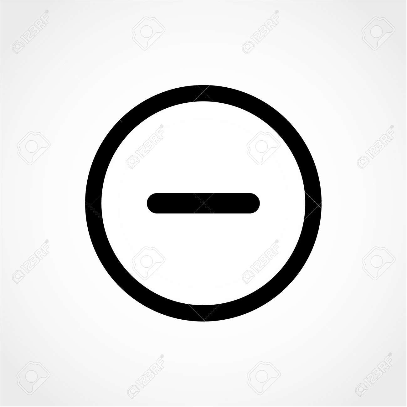 Minus Sign Icon. Negative Symbol. Zoom Out. Circles Icon Isolated On White  Background Royalty Free SVG, Cliparts, Vectors, And Stock Illustration.  Image 50997388.