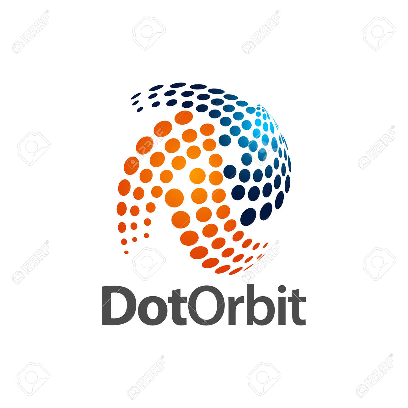 Circular dot orbit logo concept design. Symbol graphic template element vector - 143647672 Circular dot orbit logo concept design. Symbol graphic template element vector - 143647672