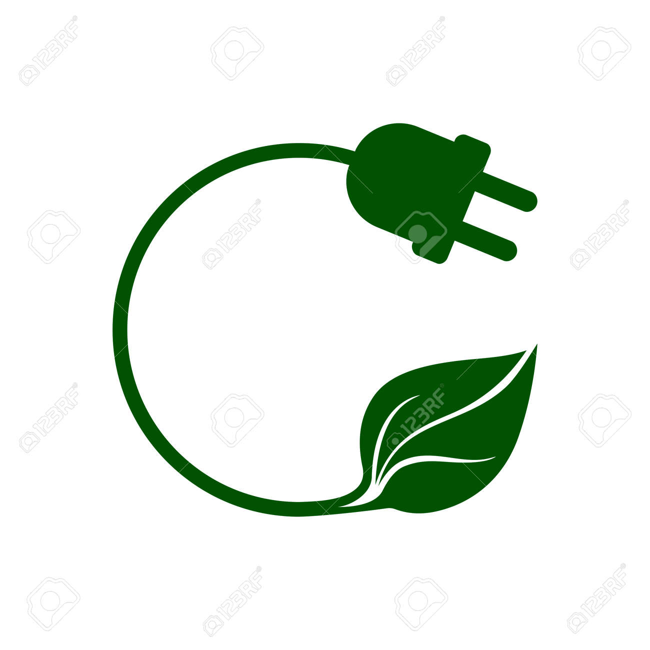 Eco Plug Icon. Electric Plug With Green Leaf Representing Green Energy From  Renewable Sources. Vector Illustration Клипарты, SVG, векторы, и Набор  Иллюстраций Без Оплаты Отчислений. Image 93005045