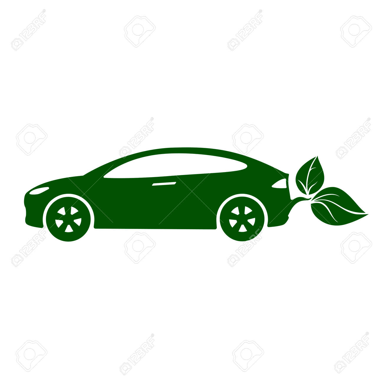 電気自動車 環境にやさしい車両アイコン イラスト のイラスト素材 ベクタ Image
