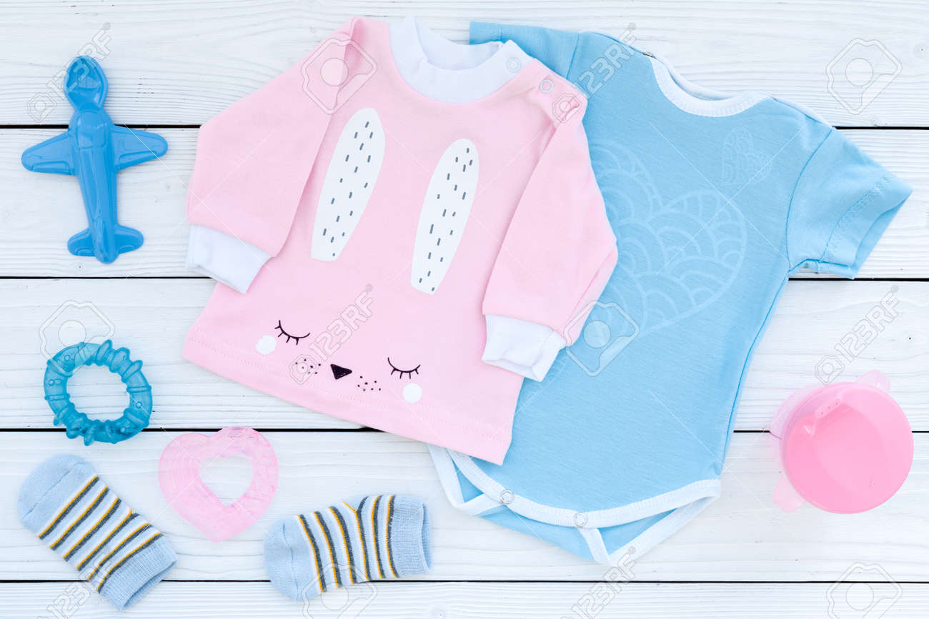 pink blue baby clothes